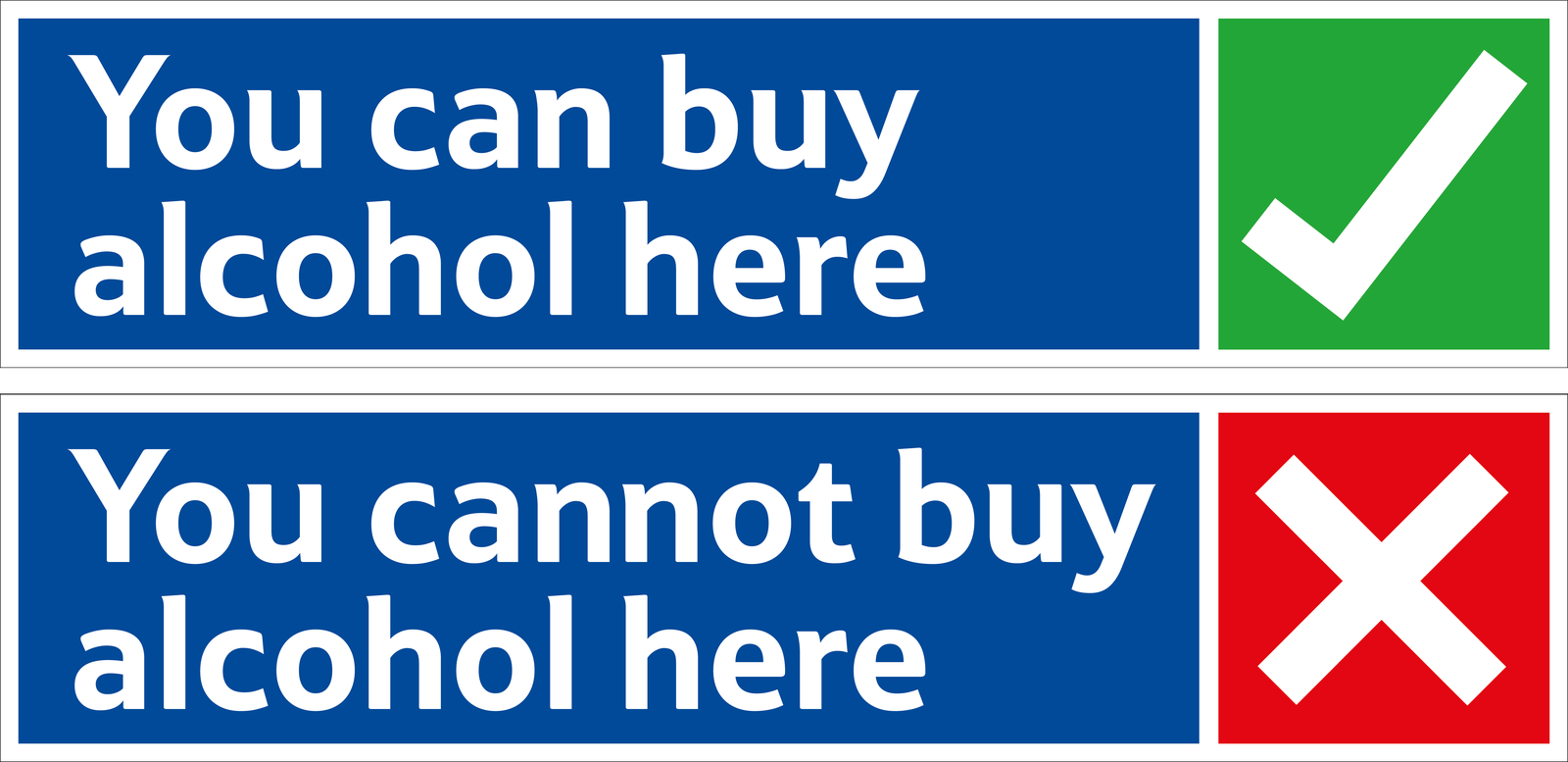 Tesco alcohol signs